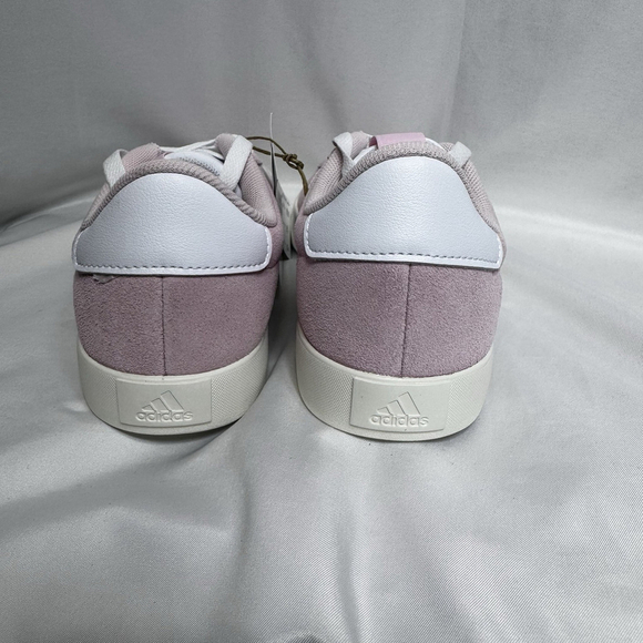 Adidas Women's VL Court 3.0 Suede Tennis Shoe Sneaker White New JP5325 Size 6.5 - Picture 4 of 11